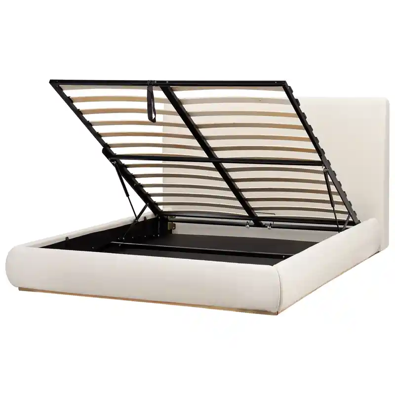 Voordeelprijs CAMPAGNE - Bed met opbergruimte - Beige - 160 x 200 cm - Polyester