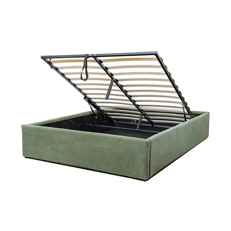 Topkwaliteit Opbergbed 140x190 cm bekleed met fluweel - ROMY