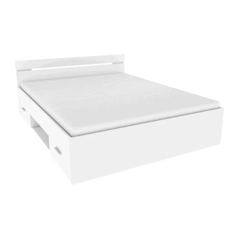 Finale Uitverkoop Bed 160x200 cm 2 lades en 1 nis L164,5 cm - MICHIGAN