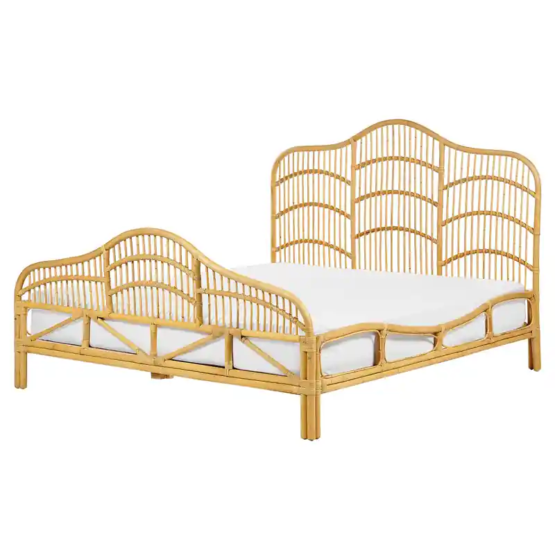 Weekendaanbieding DOMEYROT - Tweepersoonsbed - Lichtbruin - 160 x 200 cm - Hout