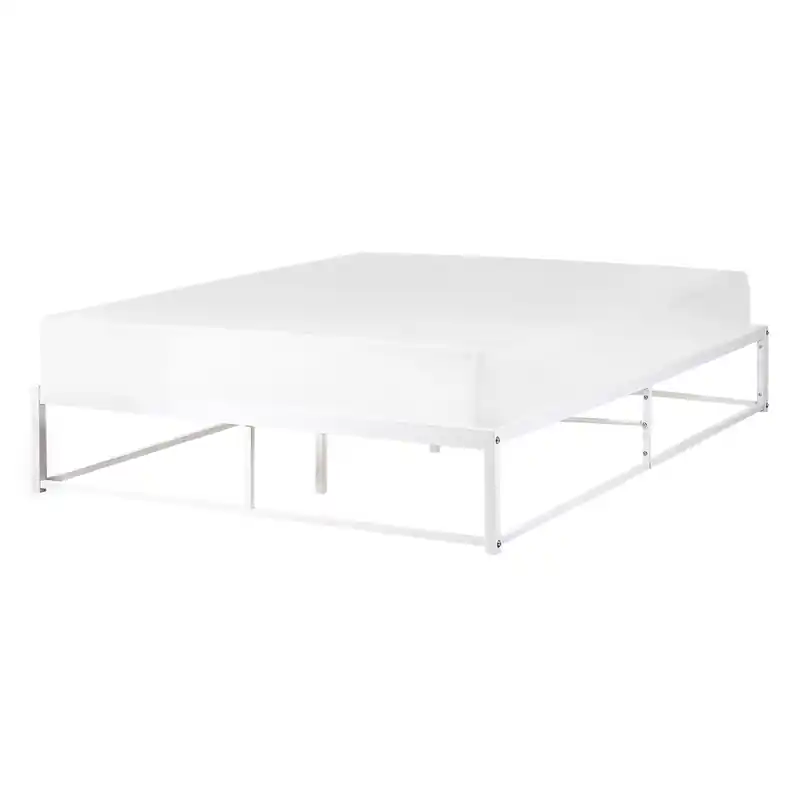 VIRY - Tweepersoonsbed - Wit - 140 x 200 cm - Metaal Nieuw