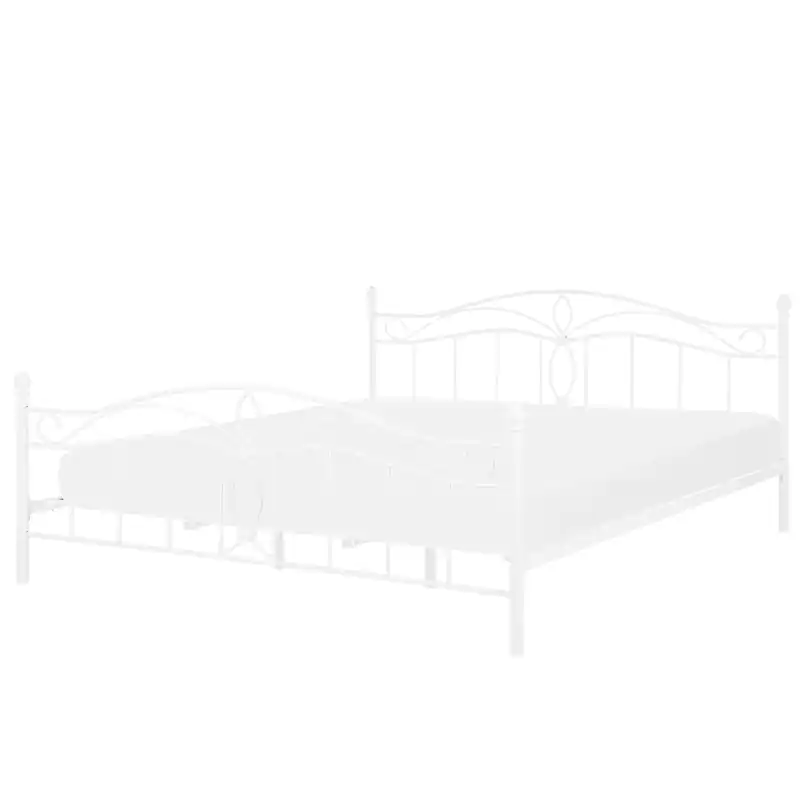 Authentiek ANTLIA - Tweepersoonsbed - Wit - 180 x 200 cm - Metaal