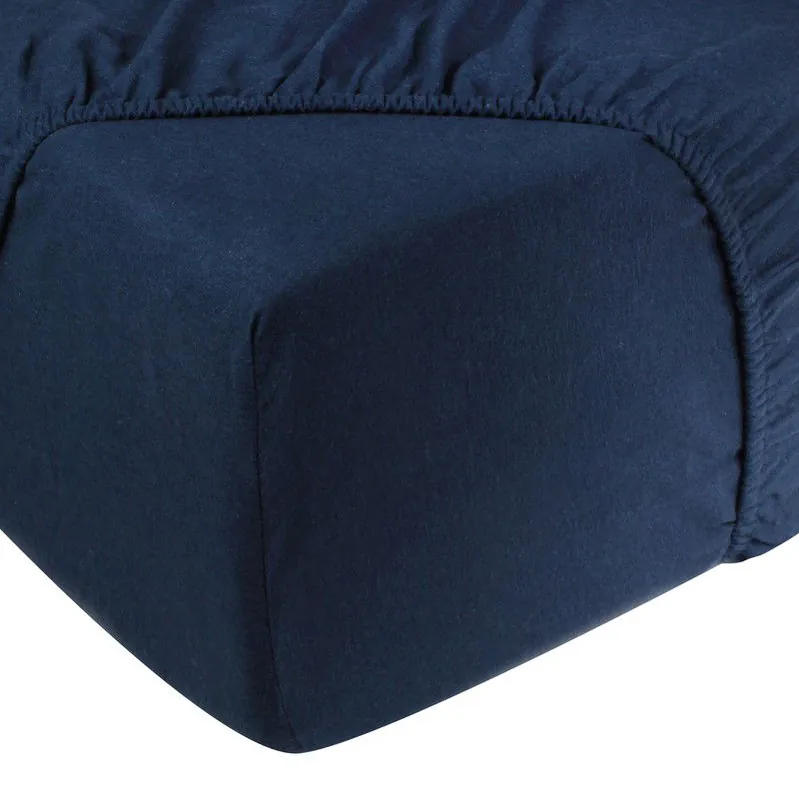 Finale Uitverkoop DoubleDry Hoeslaken Flanel 100% Zacht Katoen - Tweepersoons 180x200 cm - Rondom Elastiek - Navy