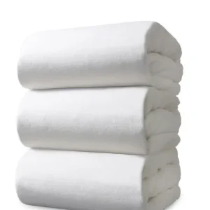 Ten Cate Velours Hoeslaken - 160x200 - Wit Tijdelijk Beschikbaar