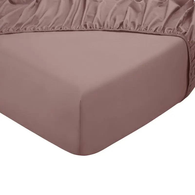 Beste Prijs DoubleDry Hoeslaken 100% Natuurlijk Katoen - Eenpersoons 90x200 cm - Zacht & Ademend - Rondom Elastiek - Oudroze