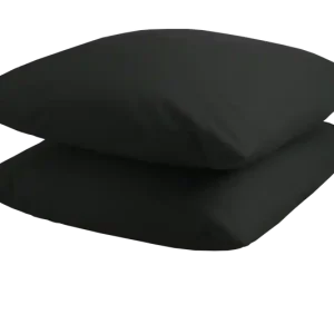 Beste Prijs DoubleDry Kussensloop 2 stuks - 100% natuurlijk katoen - 2x 60x70 - zwartgrijs