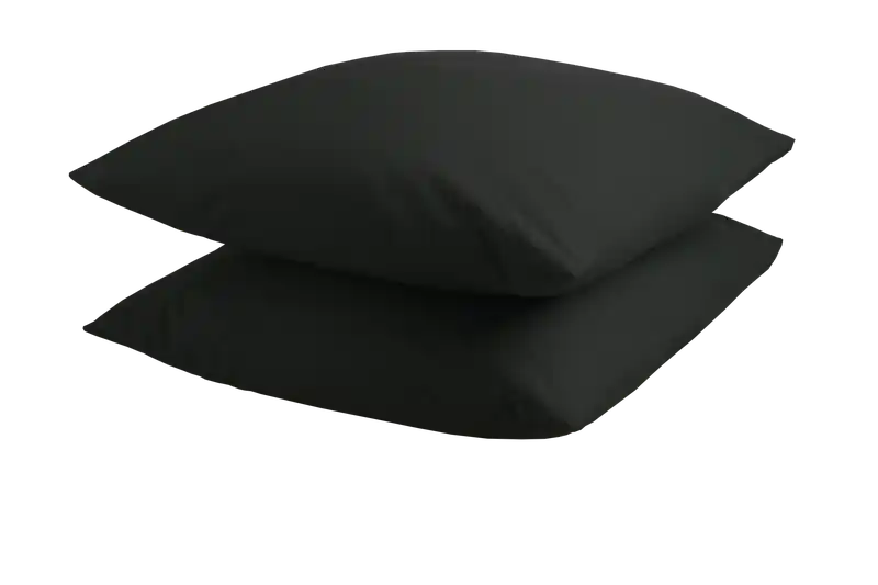 Beste Prijs DoubleDry Kussensloop 2 stuks - 100% natuurlijk katoen - 2x 60x70 - zwartgrijs