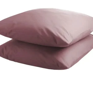 DoubleDry Kussensloop 2 stuks - 100% natuurlijk katoen - 2x 60x70 - oud roze Snelle Levering