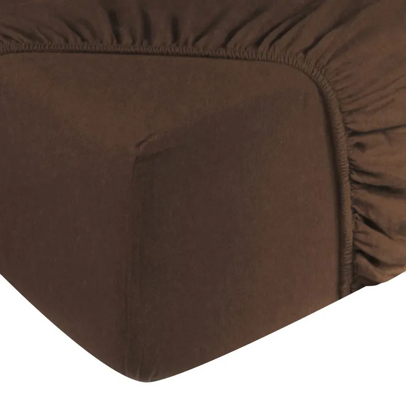 Professioneel DoubleDry Hoeslaken Flanel 100% Zacht Katoen - Tweepersoons 180x200 cm - Rondom Elastiek - Bruin