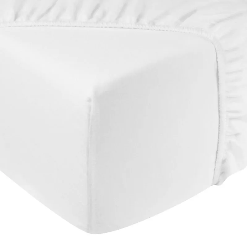 Bulkbestelling DoubleDry Jersey Stretch Hoeslaken - 100% Katoen - Tweepersoons 180x200 cm - 25cm Matrasdikte - Rondom Elastiek - Wit