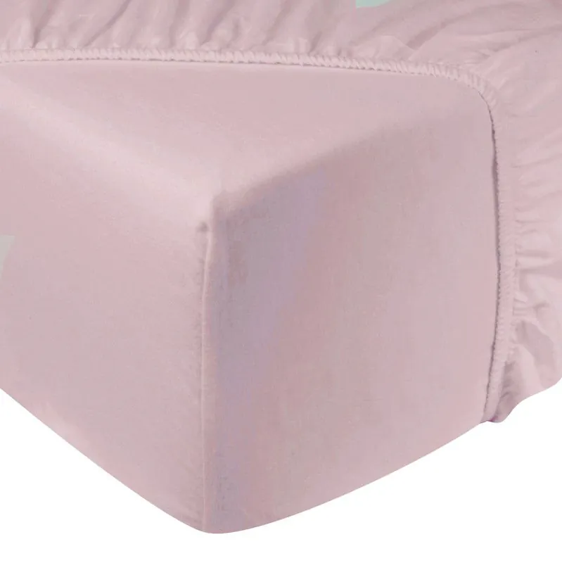 Korting DoubleDry Hoeslaken Flanel 100% Zacht Katoen - Tweepersoons 140x200 cm - Rondom Elastiek - Lichtroze