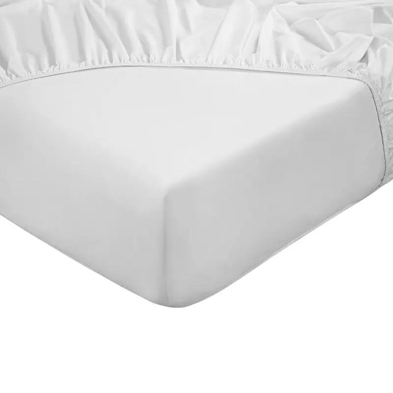 Exclusieve Aanbieding DoubleDry Hoeslaken 100% Natuurlijk Katoen - Tweepersoons 180x200 cm - Zacht & Ademend - Rondom Elastiek - Wit