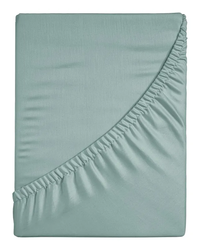 Budget Ten Cate Premium Katoensatijnen Hoeslaken 160x200 - Mineral Mint