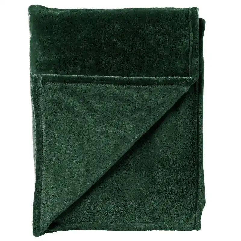 Dutch Decor CHARLIE - plaid 200x220 cm - extra grote fleece deken - effen kleur - Mountain View - groen - Dutch Decor Alleen Vandaag