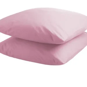 Nieuwe Collectie DoubleDry Kussensloop 2 stuks - 100% natuurlijk katoen - 2x 60x70 - roze