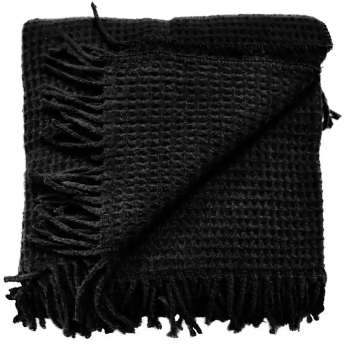 Laatste Versie Unique Living - Plaid Selien 150x200cm Black