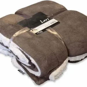 Ambachtelijk Plaid lars l200b150cm taupe