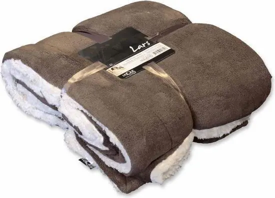 Ambachtelijk Plaid lars l200b150cm taupe