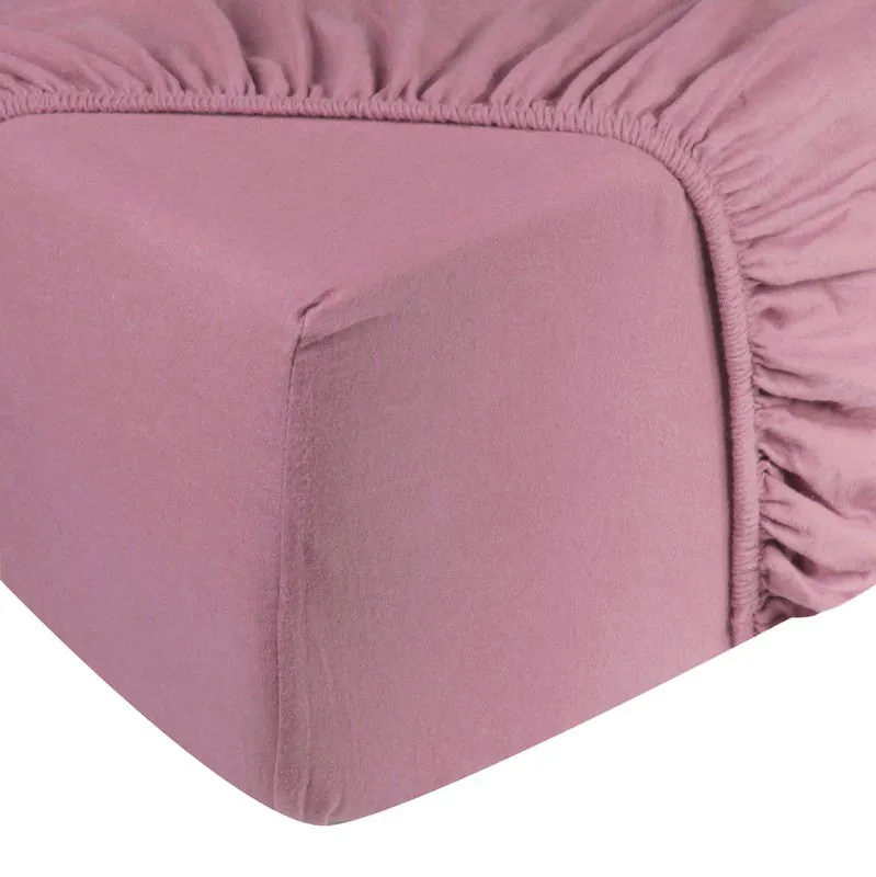 DoubleDry Jersey Stretch Hoeslaken - 100% Katoen - Tweepersoons 180x200 cm - 25cm Matrasdikte - Rondom Elastiek - Roze Limited Edition