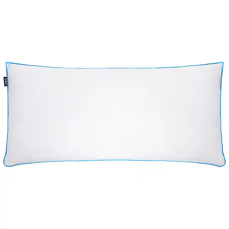 ANETO - Hoofdkussen 3 vakken - Wit - 40 x 80 cm - Hoog - Eendenveren Korting