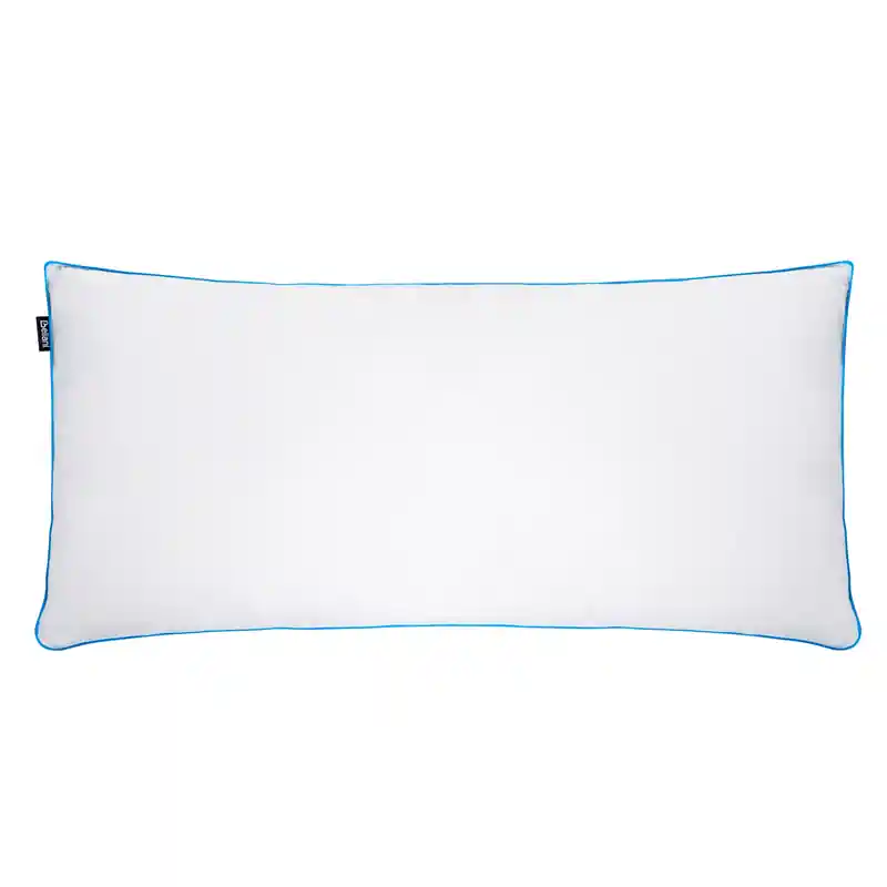 ANETO - Hoofdkussen 3 vakken - Wit - 40 x 80 cm - Laag - Eendenveren Ambachtelijk