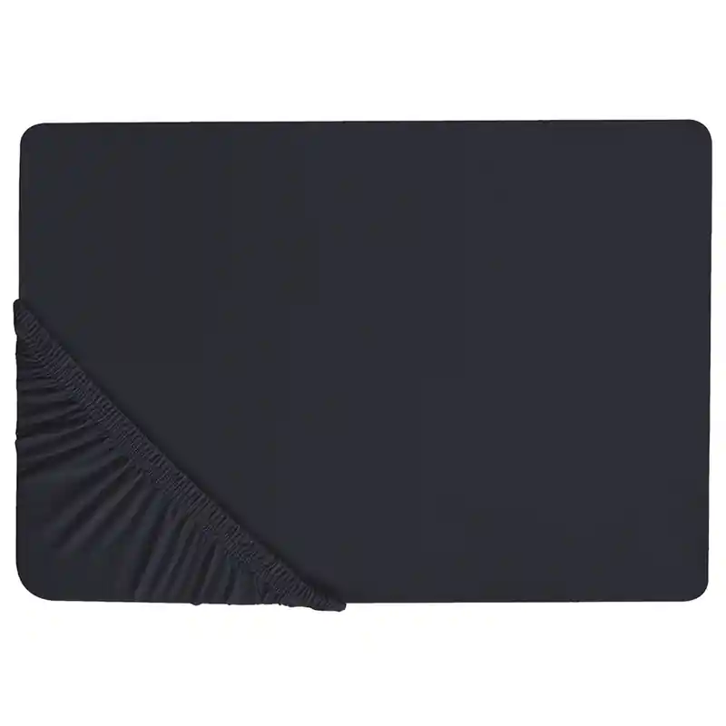 Weekendaanbieding JANBU - Laken - Zwart - 90 x 200 cm - Katoen
