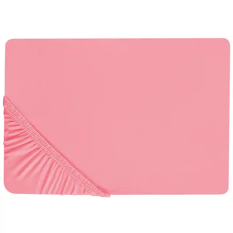Weekendaanbieding JANBU - Laken - Koraalrood - 140 x 200 cm - Katoen