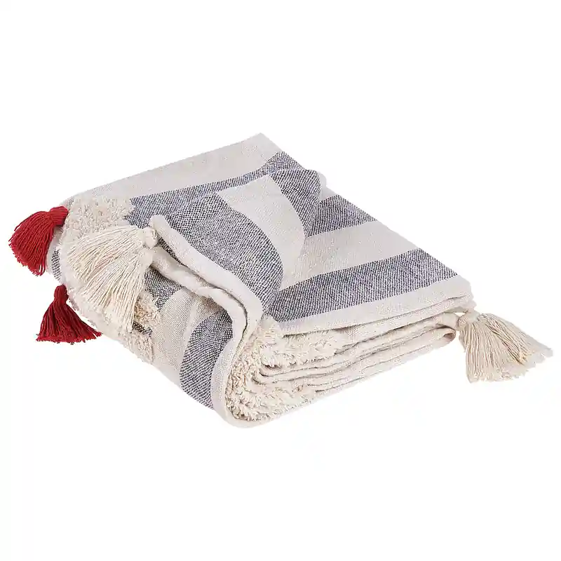 Authentiek NAMTAR - Plaid - Wit - 120 x 150 cm - Katoen