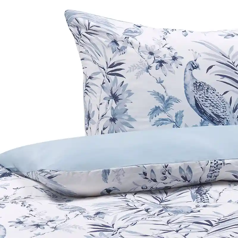 BALLARD - Beddengoed - Lichtblauw - 155 x 220 cm - Katoen Luxe