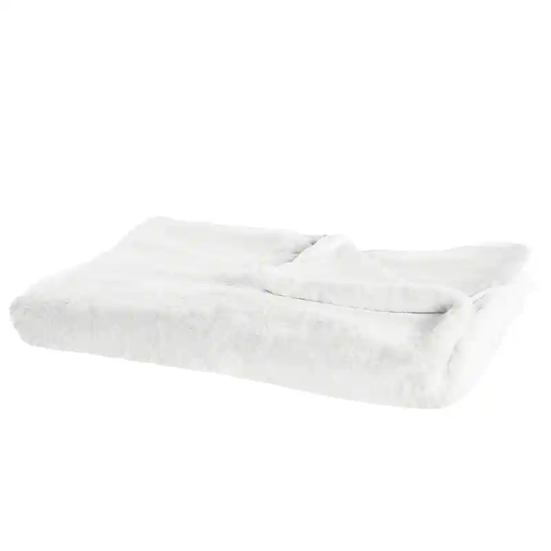 Ambachtelijk CHAAB - Plaid - Gebroken wit - 200 x 220 cm - Polyester