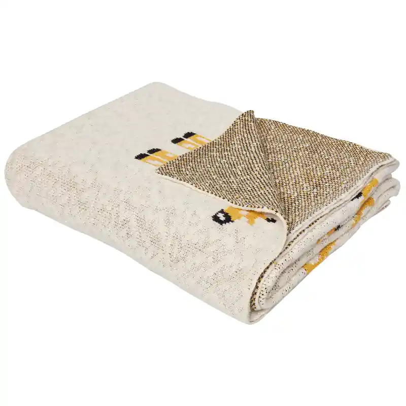 Voordeelprijs CHILARI - Kinderdeken - Lichtbeige - 130 x 170 cm - Katoen