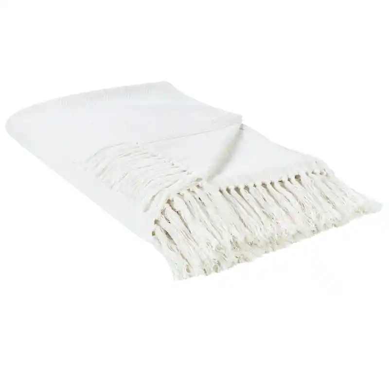 AMPARA - Bedsprei - Gebroken wit - 200 x 220 cm - Katoen Nu Kopen