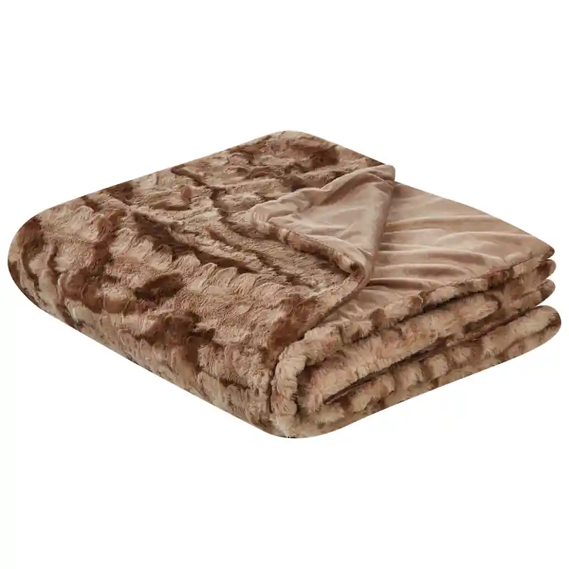 BAKIRA - Bedsprei - Bruin - 150 x 200 cm - Nepbont Direct Beschikbaar