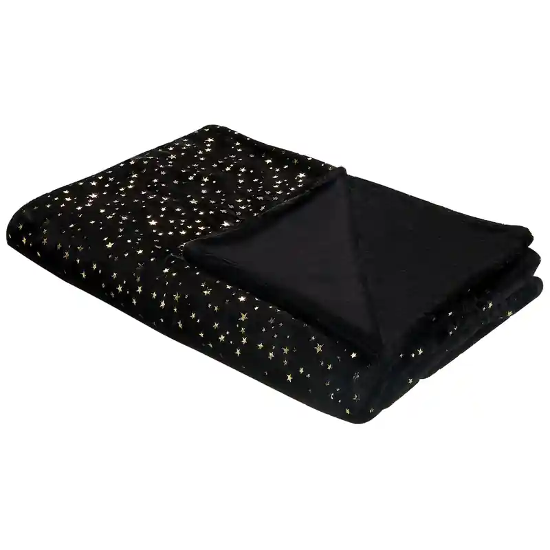 ALAZEYA - Plaid - Zwart - 130 x 180 cm - Polyester Lage Kosten