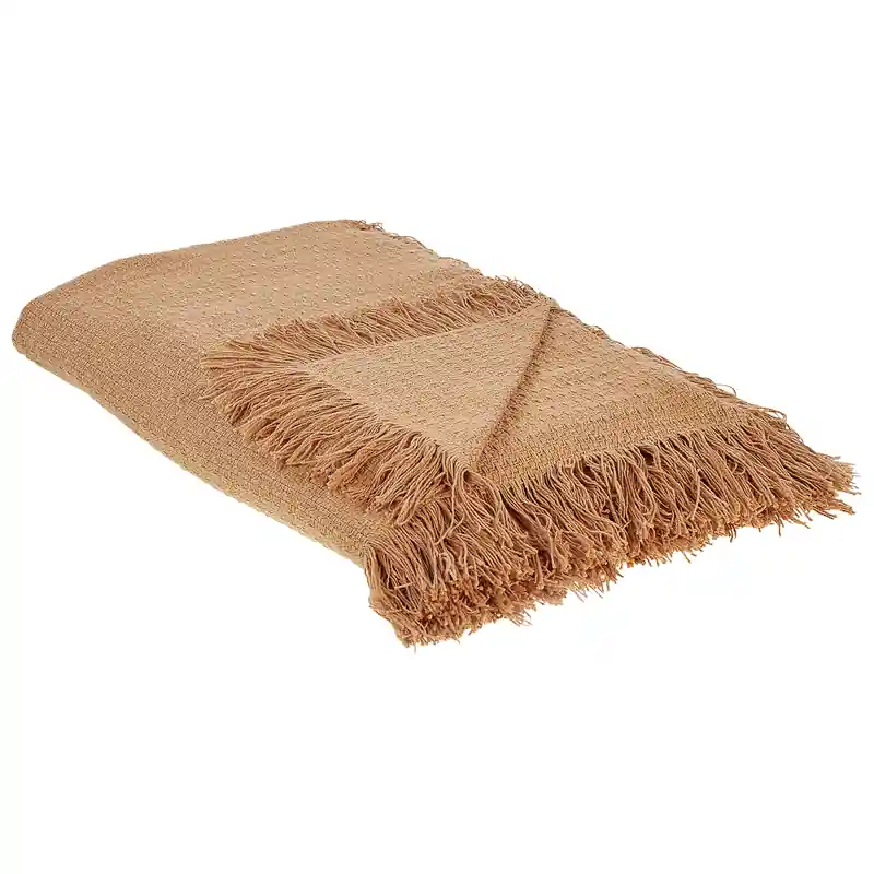YERBENT - Bedsprei - Goudbruin - 200 x 220 cm - Katoen Seizoensaanbieding