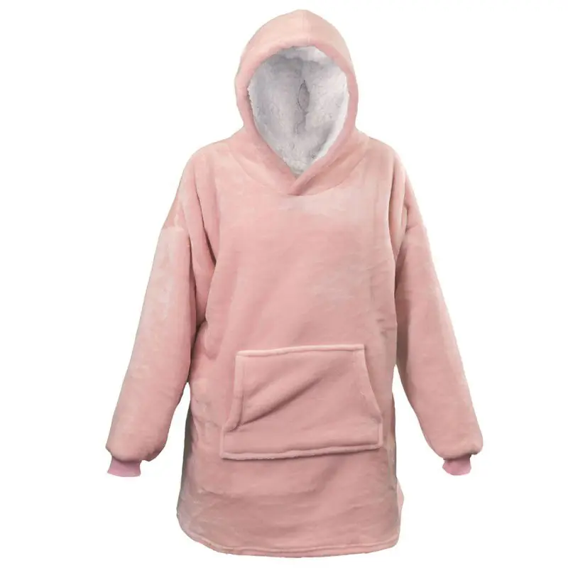 Oversized fleece hoodie oudroze Merkproduct