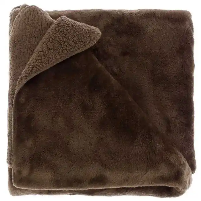 Goedkoop Unique Living | Plaid Torvah 150x200cm bison brown
