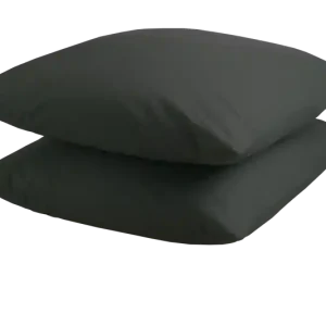 Seizoensaanbieding DoubleDry Kussensloop 2 stuks - 100% natuurlijk katoen - 2x 60x70 - antraciet