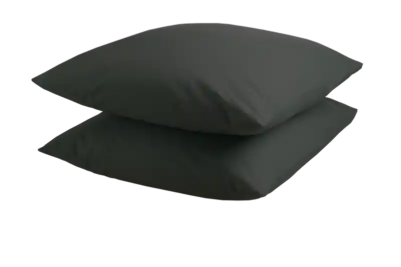 Seizoensaanbieding DoubleDry Kussensloop 2 stuks - 100% natuurlijk katoen - 2x 60x70 - antraciet