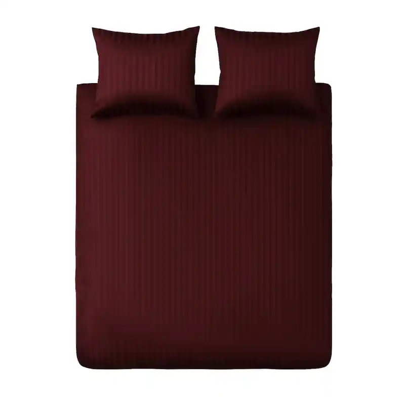 Op = Op Ten Cate 100% Katoensatijnen Lits-Jumeaux Dekbedovertrek - 240x200/220 - Bordeauxrood