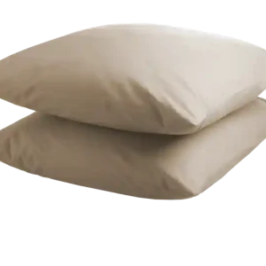 DoubleDry Kussensloop 2 stuks - 100% natuurlijk katoen - 2x 60x70 - licht beige Voordeelprijs