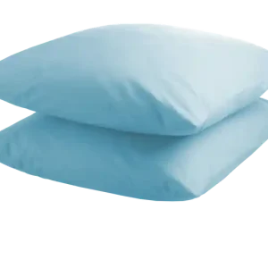 Plaats Bestelling DoubleDry Kussensloop 2 stuks - 100% natuurlijk katoen - 2x 60x70 - licht aqua