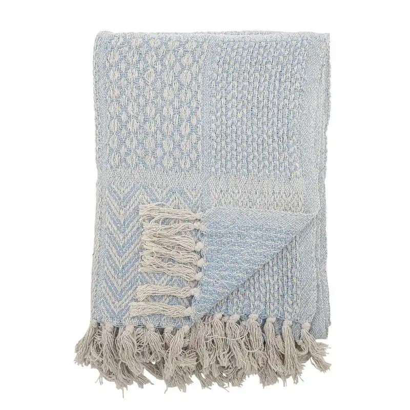 Op = Op Bloomingville - Plaid Rodion blauw