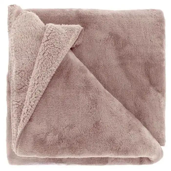 Unique Living | Plaid Torvah 150x200cm old pink Tijdelijk Beschikbaar