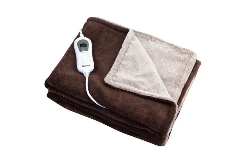 Larson - Elektrisch fleece deken - 160x120 cm - Bruin Nieuw Model
