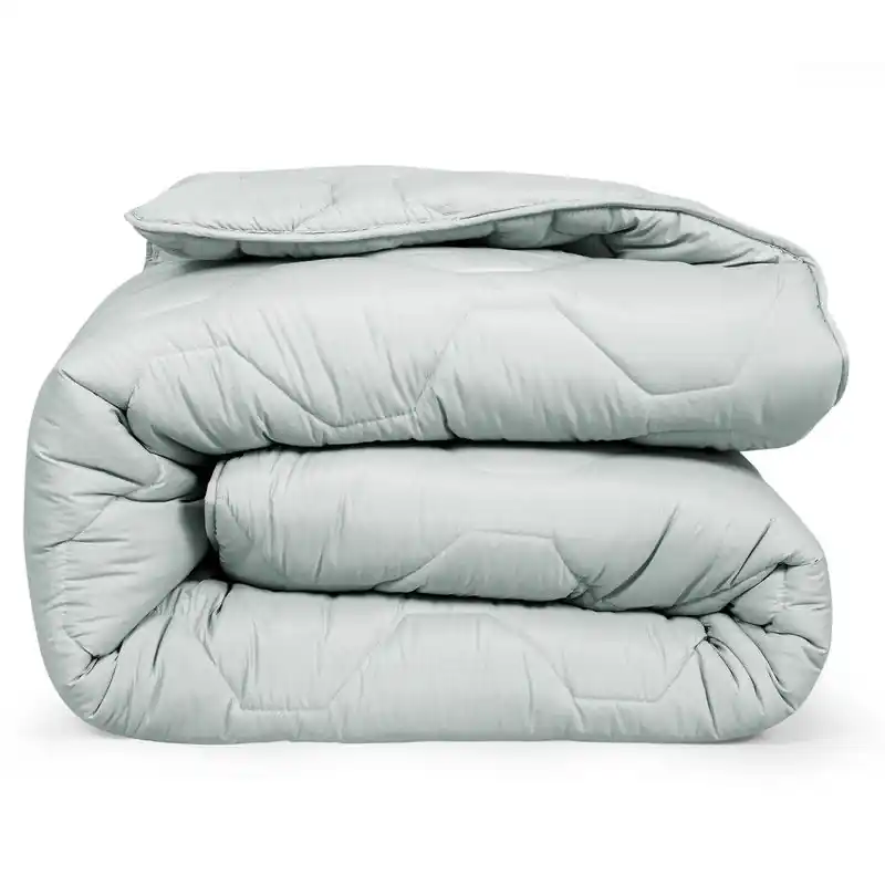 Koopje DoubleDry 2 in 1 Dekbed 240x220 - Lits Jumeaux wasbaar dekbed zonder overtrek - licht grijs xl