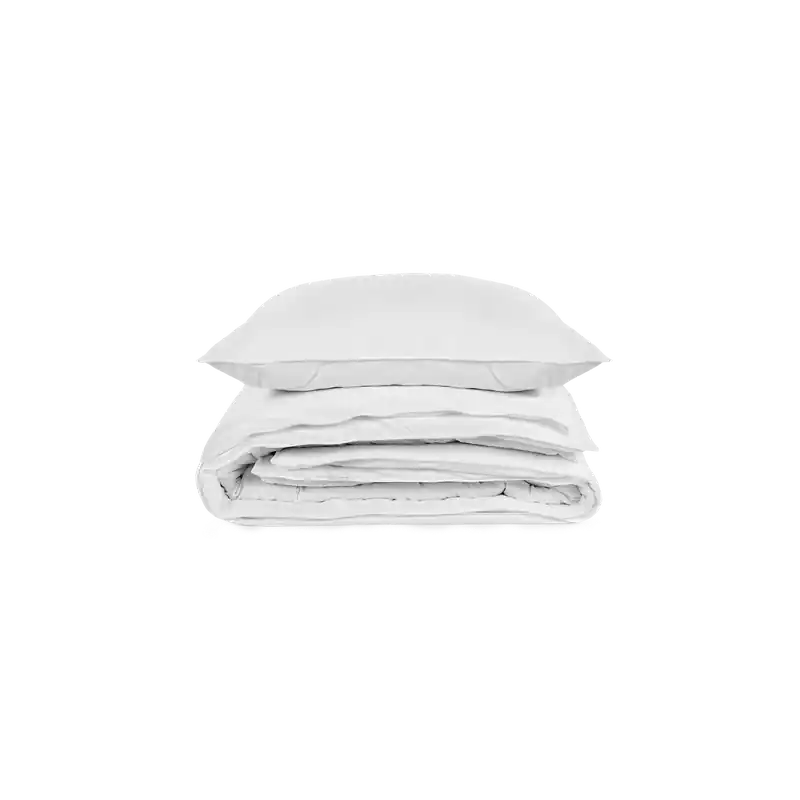 Flitsaanbieding Overtrekset Wit - katoen satijn (240/220 overtrek zonder kussenslopen) 240x220cm + 2/60x70cm