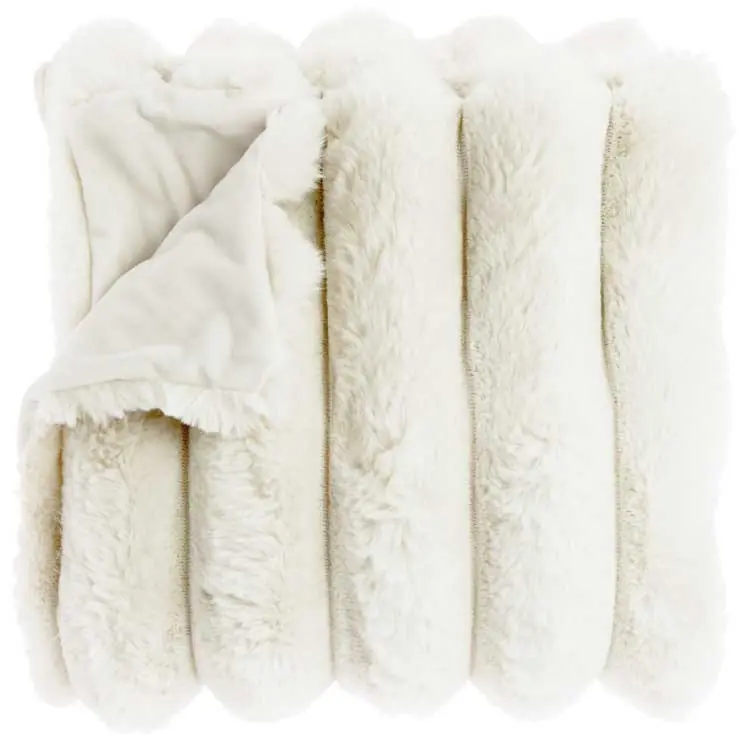 Luxe Unique Living - Plaid Liebe Dove White -150x200cm