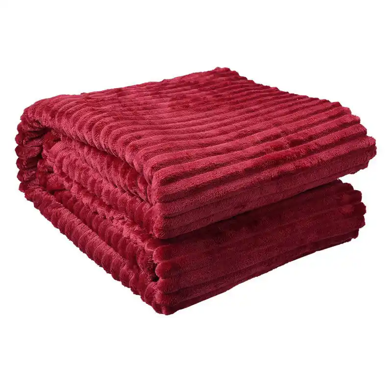 Aanbieding Clayre & Eef Plaid 180x200 cm Rood Polyester