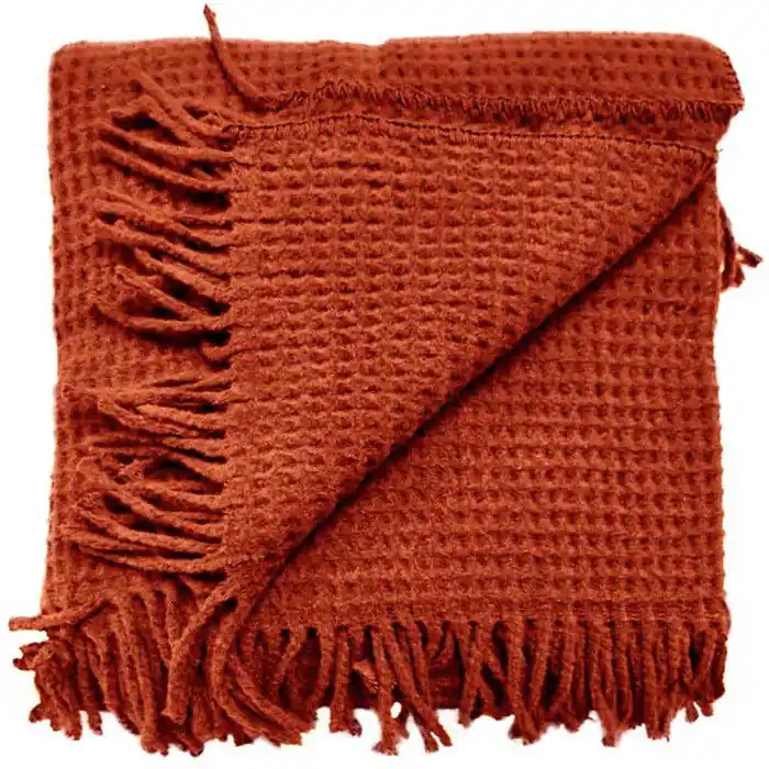 Unique Living - Plaid Selien 150x200cm Redwood Hete Deal